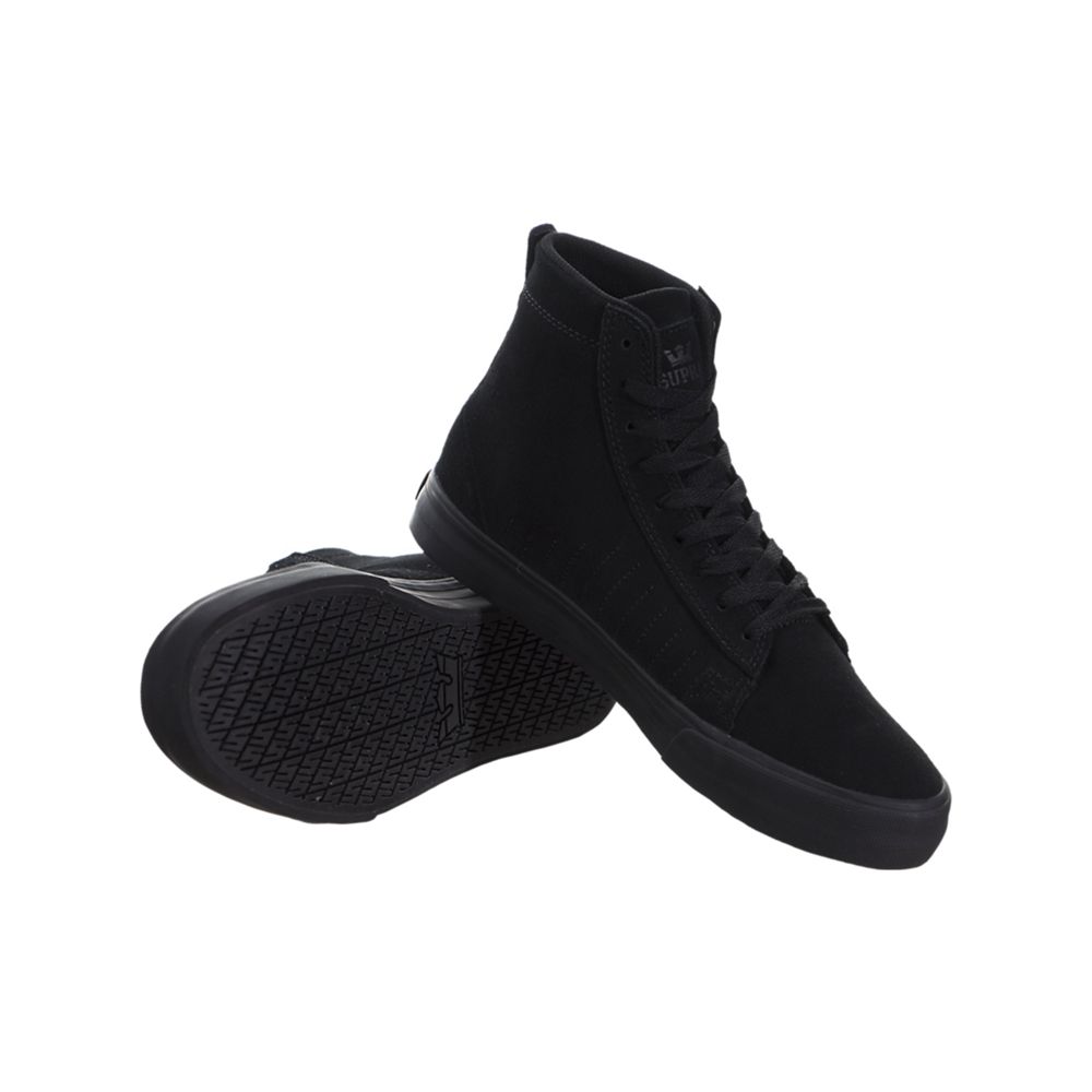 Baskets Montantes Supra Belmont High Noir Black/Black Homme | BXR-02339875